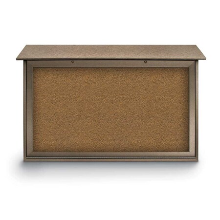 United Visual Products Indoor Enclosed Combo Board, 48"x36", White Frame/Green & Pearl UVCB4836W-GREEN-PEARL